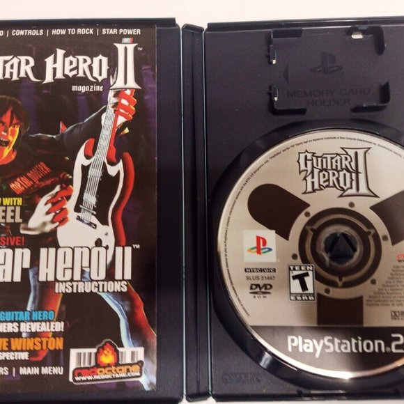 Ps2 Playstation 2 II Guitar Hero Controller Bundle 4 Games, Strap and Poster - Picture 14 of 15